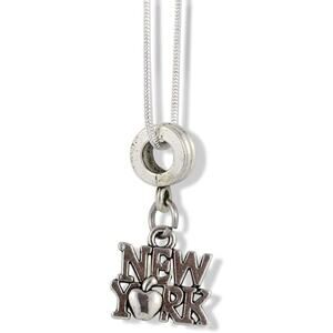 New York (with Apple) Charm Snake Chain Necklace